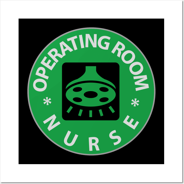 Operating Room Nurse logo Wall Art by docferds